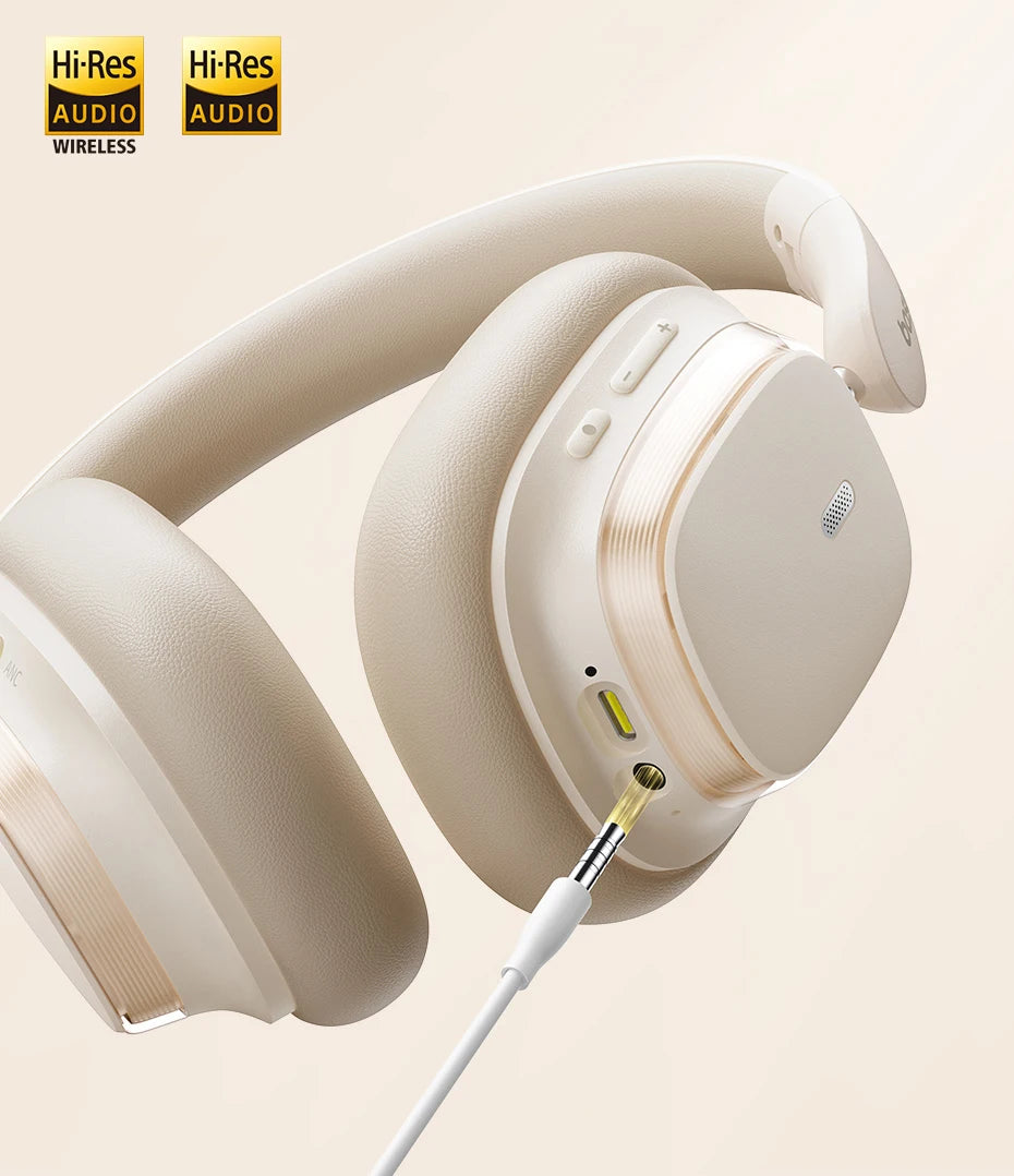 Headphones Baseus Bowie H1s –  Hi-Res Audio, Cancelamento de Ruído 46dB, Bluetooth 5.4,, Até 120h de Autonomia Headphones Baseus Bowie H1s –  Hi-Res Audio, Cancelamento de Ruído 46dB, Bluetooth 5.4,, Até 120h de Autonomia